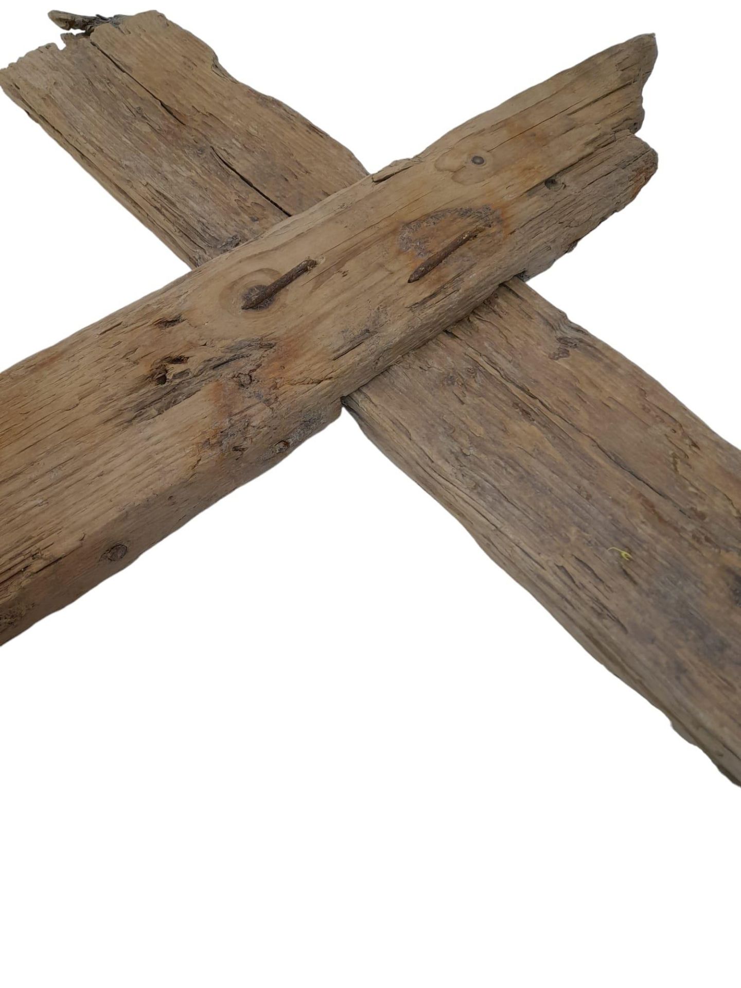 WW1 Wooden Makeshift German Grave Marker from a Field Burial in Normandy, France. This was - Image 4 of 4