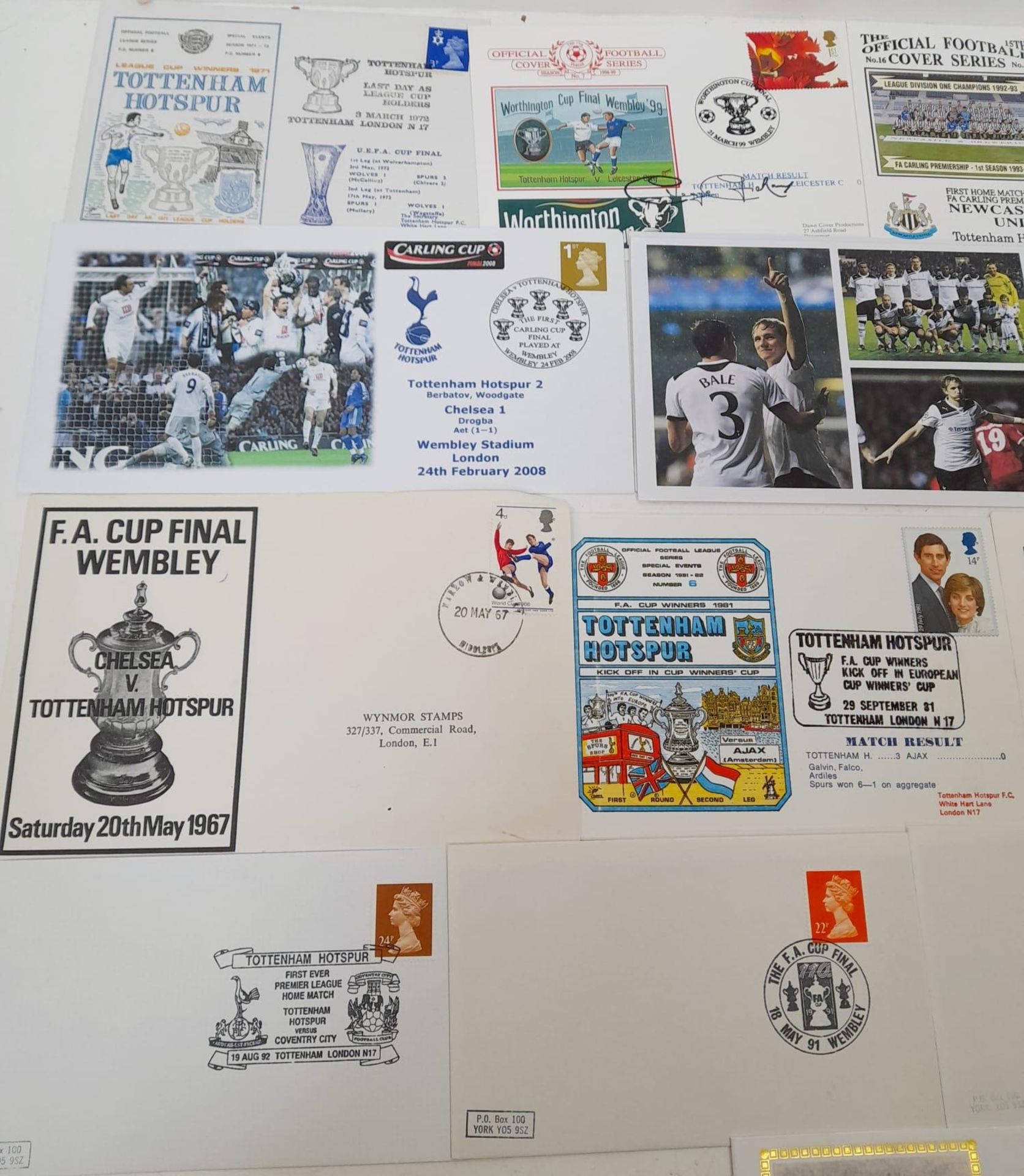 17 First Day Covers from 1967 Onwards Highlighting Major Tottenham Football Events. - Bild 2 aus 10