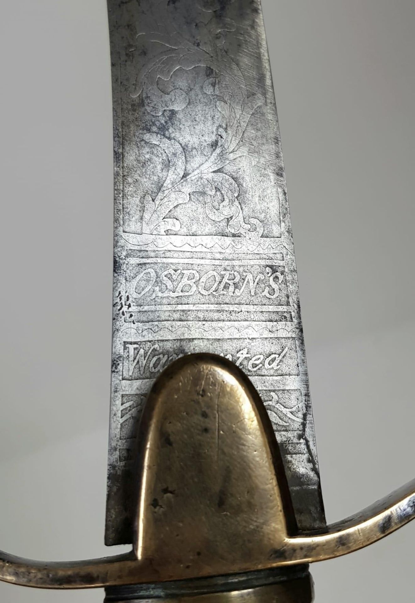 A Rare 1796 Curved OSBOURNE warranted sword. An original sword in very good condition, with hilt - Bild 7 aus 15