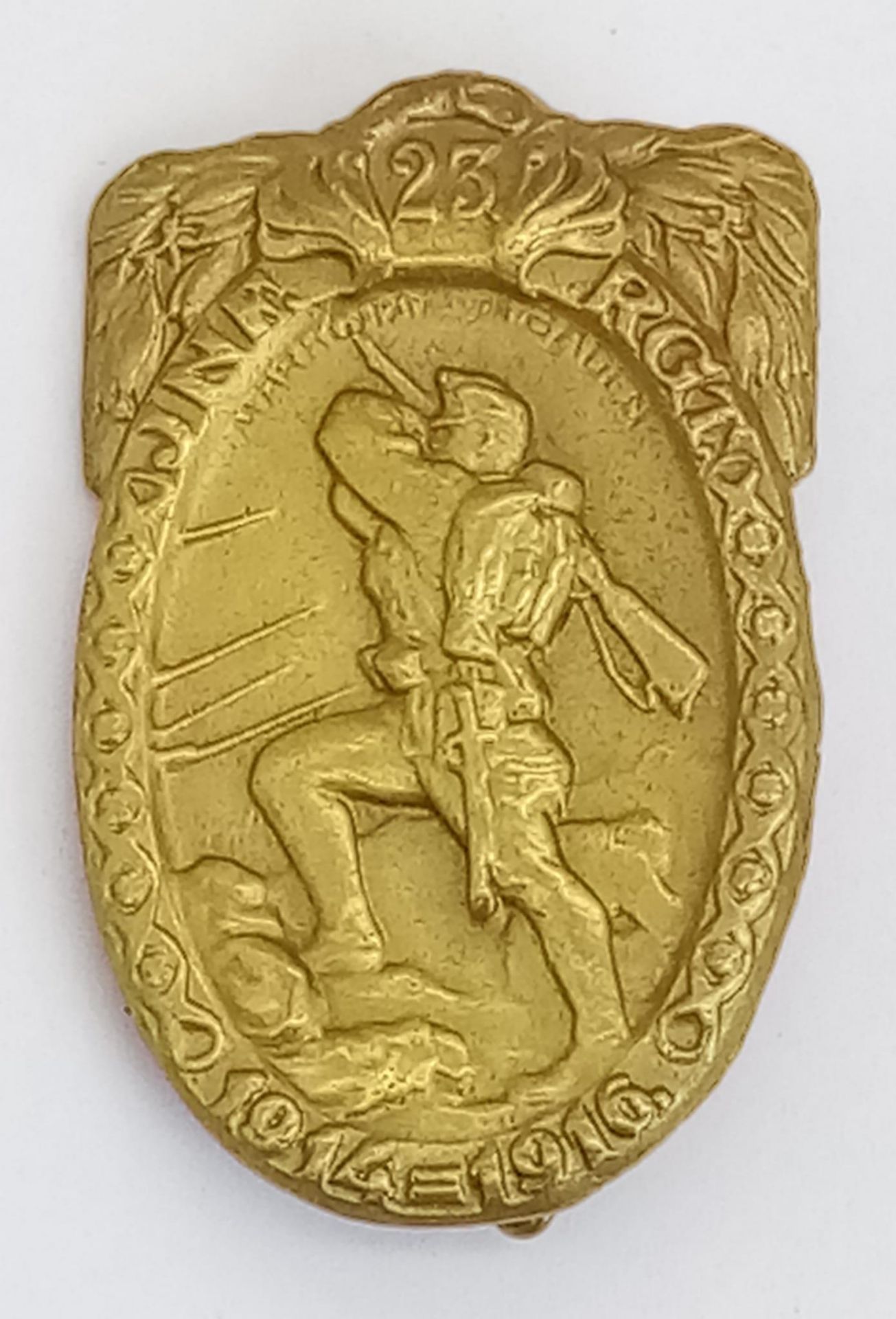 Austrian-Hungarian 23rd Infantry Regiment Battle Honour Hat Badge 1914-16.