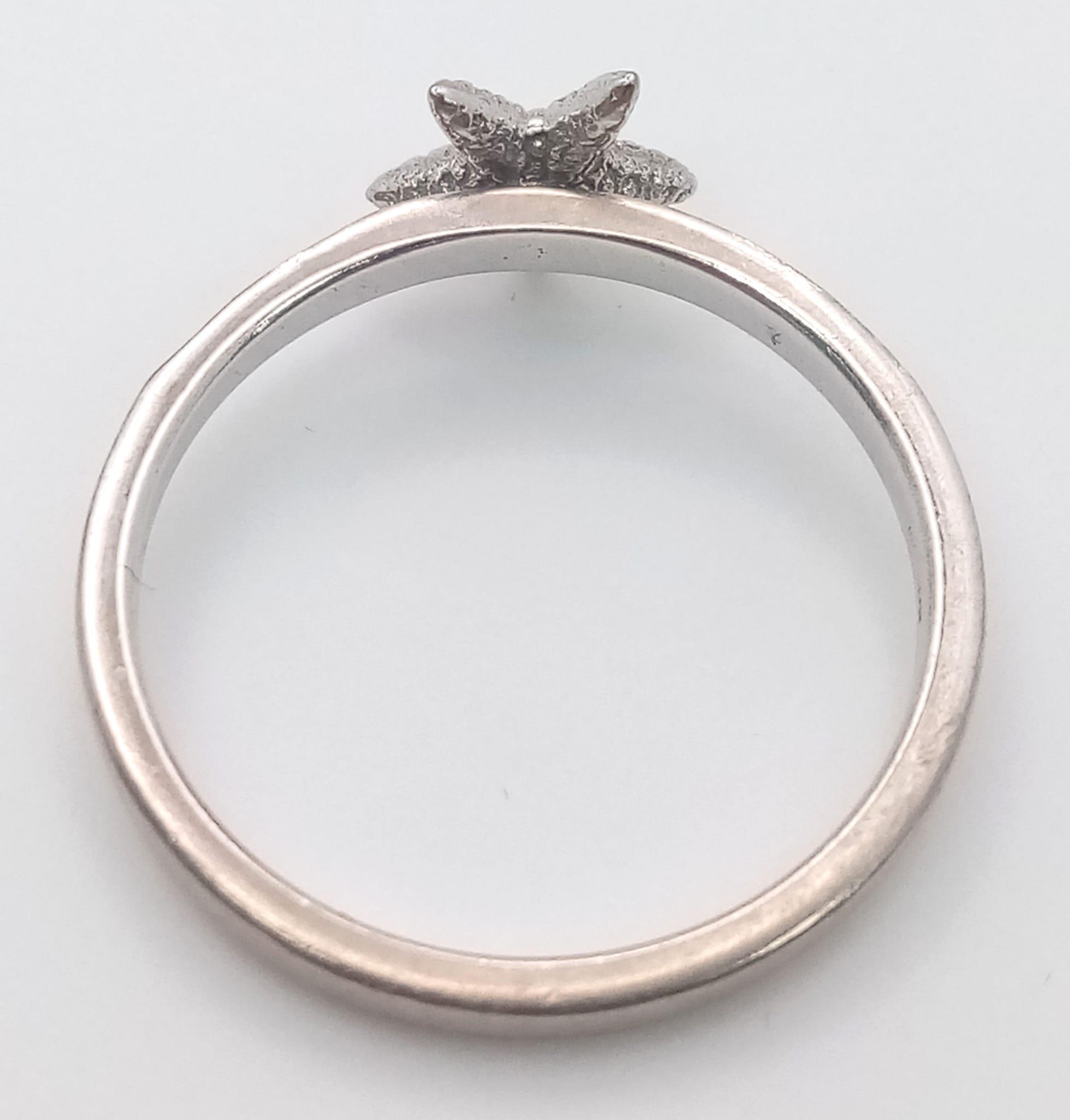 An 18K White Gold Theo Fennell Starfish Diamond Set Ring. Size N, 4.8g total weight. Ref: SC 7064 - Image 3 of 4