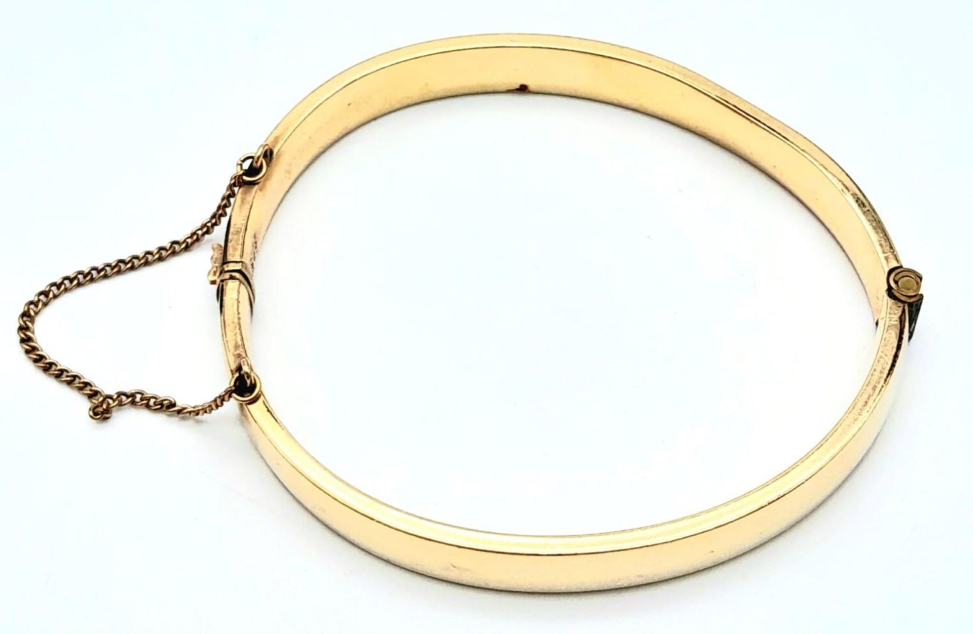 A Vintage 9K (1/5 gold plated) Decorative Bangle. 11.26g total weight. - Bild 9 aus 12