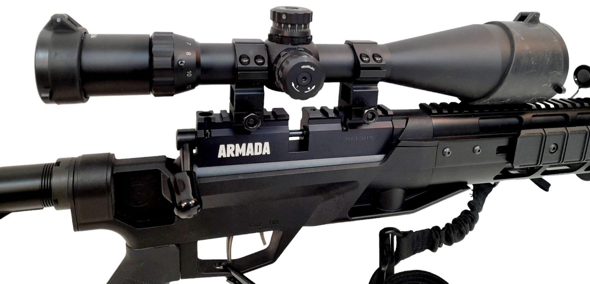 A Benjamin Armada .22 Pre-Charged Air Rifle. This is a Full Power Legal UK Limit Rifle for Hunting - Image 5 of 6