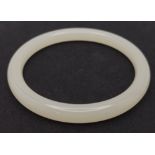 A Chinese Thin Jade Bangle. 10mm width. 6cm inner diameter.