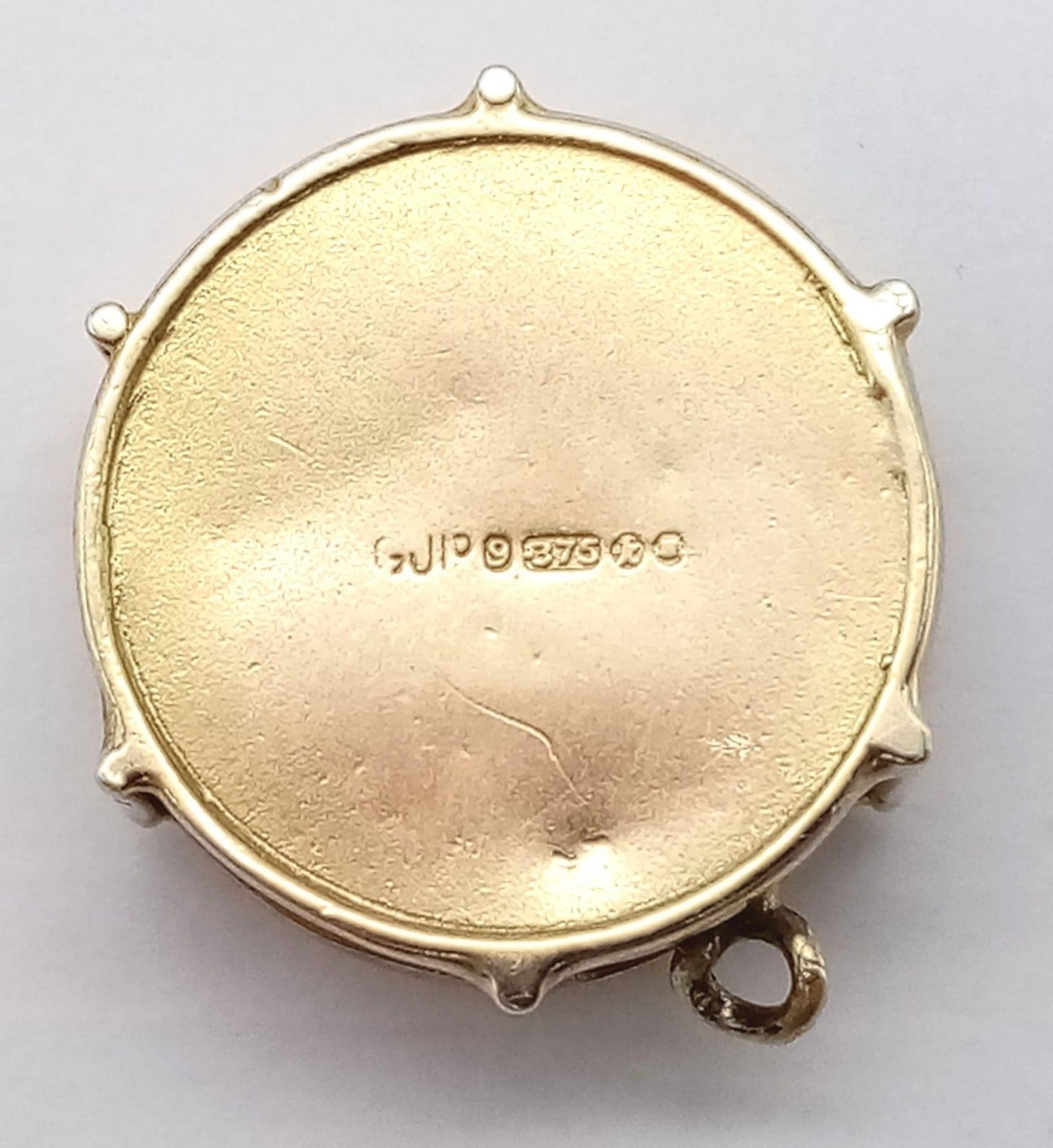 A 9K Yellow Gold Marching Band Drum Charm/Pendant. 2.25g - Bild 2 aus 7