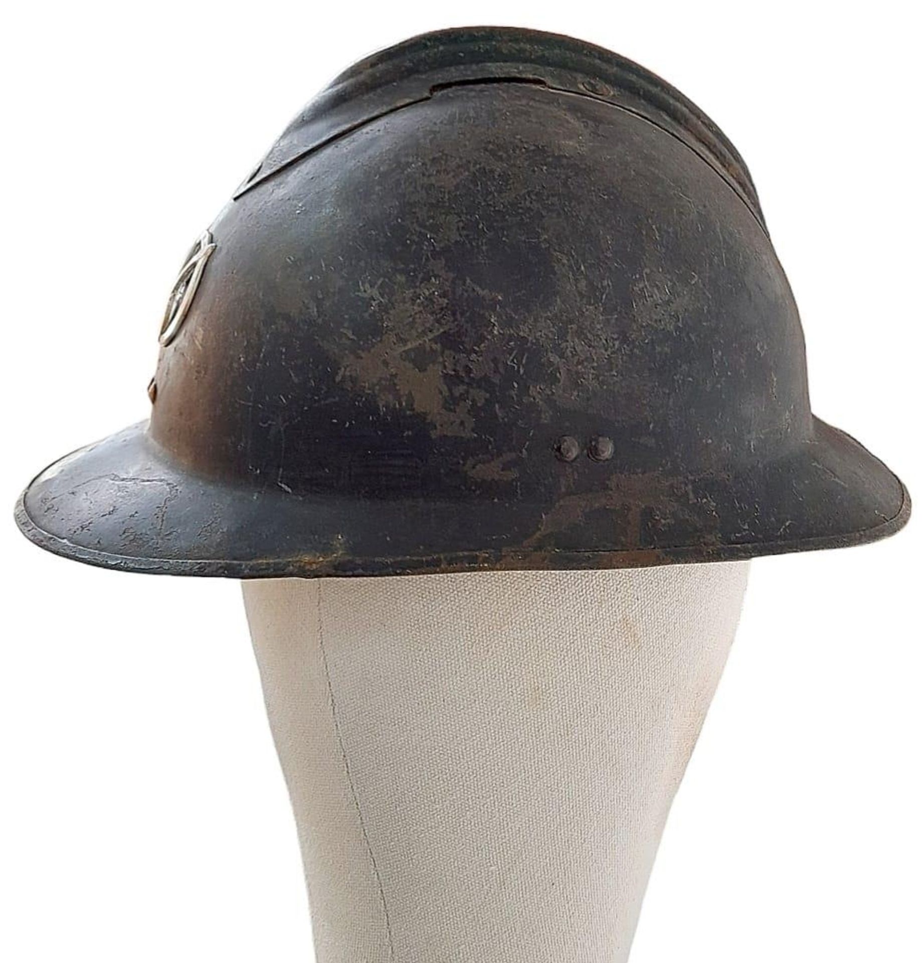 WW2 French Milice Helmet, A French political paramilitary organisation who fought to bring down - Bild 2 aus 5