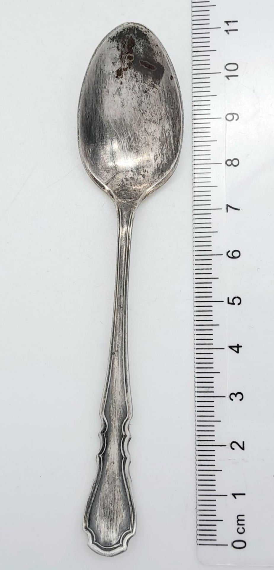An antique sterling silver teaspoon with full Sheffield hallmarks, 1919. Total weight 14.6G. Total - Bild 6 aus 10