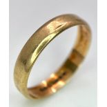 A 9 K yellow gold band ring, size: N, weight: 1.6 g