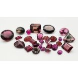 A Parcel of 27 Pink Tourmalines, Assorted Sizes and Cuts up to 1cm Length. 29.49 Carats Total.