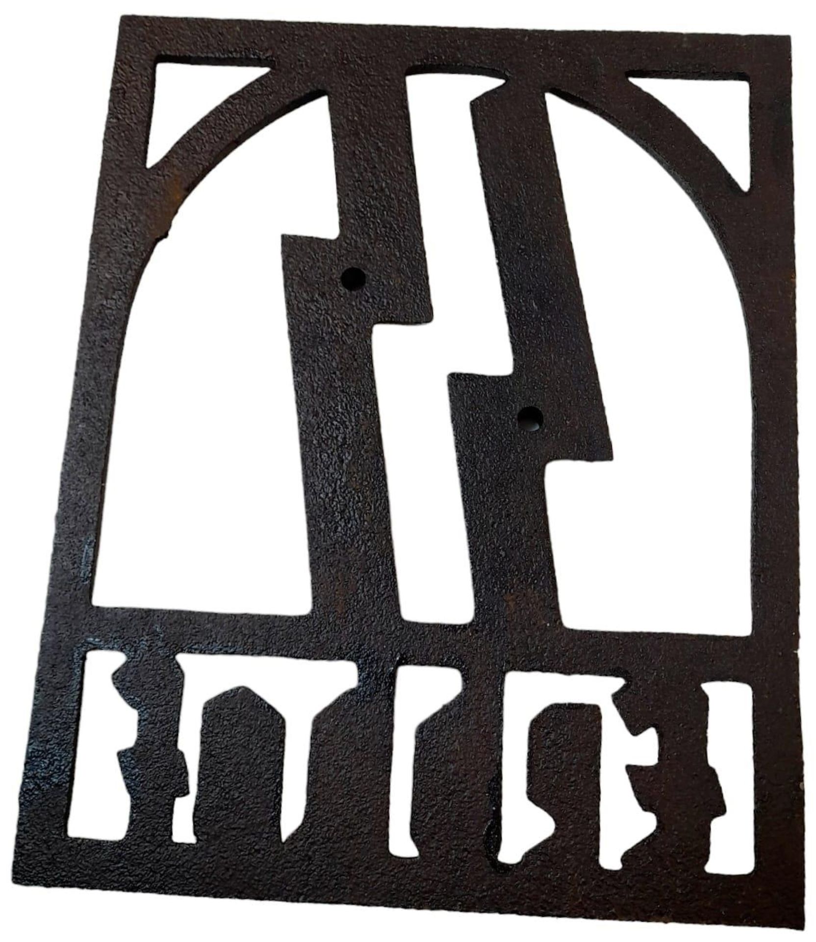 3rd Reich Erbhof (Hereditary Farm) Iron Plaque Depicting SS Runes. These were mounted to farm - Bild 3 aus 3