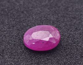 A 1.09ct Burma Untreated Ruby, in the Oval Shape. Comes with the GFCO Swiss Certificate. ref: ZK 028
