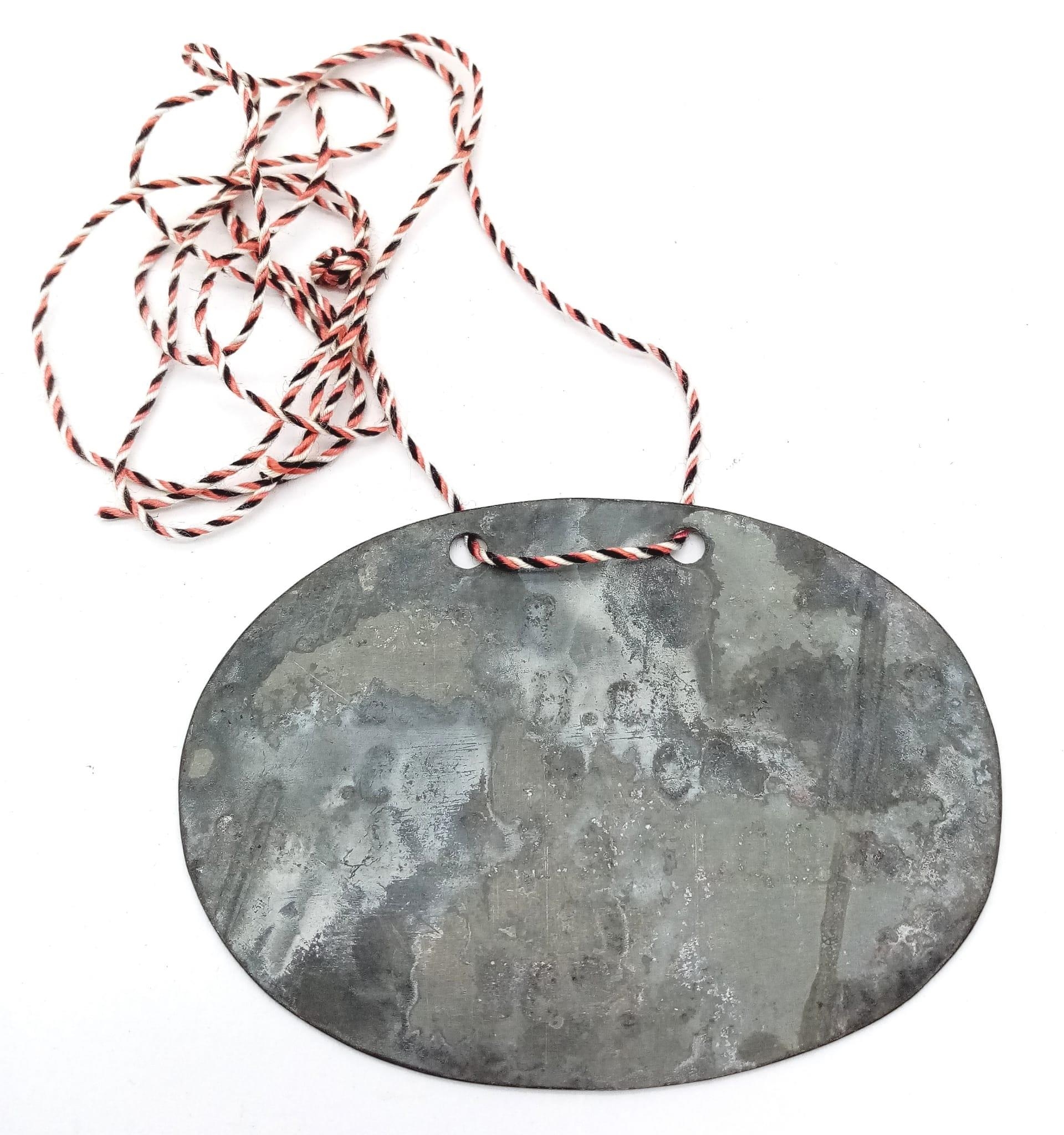 WW1 Imperial German Dog Tag from a Soldier who was in an Artillery Unit. - Image 2 of 2