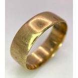 A Vintage 9K Band Ring. Size U. 4.33g weight. 7mm width.
