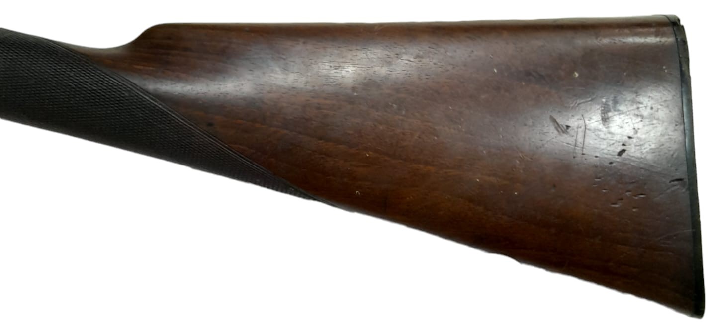 A Deactivated Antique Double Barrelled Sawn Off Shotgun. This British H. Clarke and Sons, Side by - Image 14 of 16