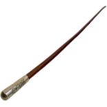 An Antique WW1 ‘The Queens Royal Regiment’ Silver Topped Swagger Stick 69cm Length.
