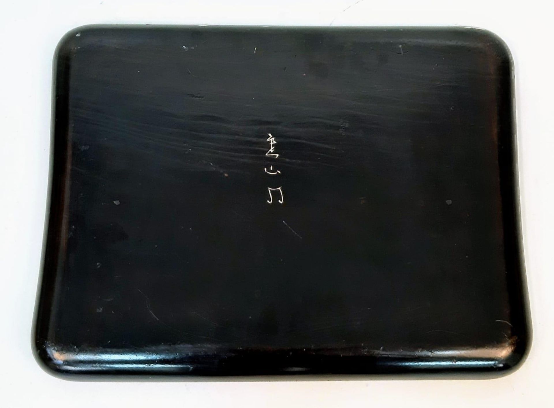 A vintage, Japanese, hand carved tray with the Itsukushima shrine, a UNESCO World Heritage Site. - Bild 6 aus 10