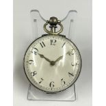 Antique silver verge fusee pocket watch , as found