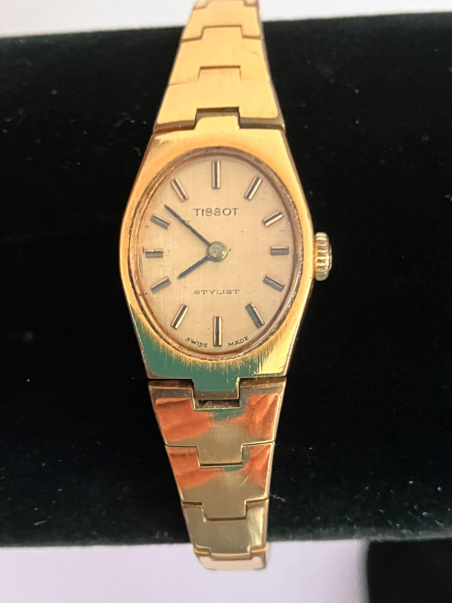 Ladies vintage TISSOT BRACELET WATCH. Gold Plated ( 10 microns ).Manual winding. Full working order.