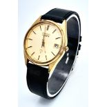 A Vintage Seiko Quartz Gold Tone Watch Model 8222-7000. 35mm Case. New Battery Fitted April 2024.