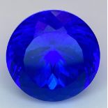 An Electrifying 18ct Blue Kyanite Gemstone. Round cut with a sharp trillion base. No visible marks