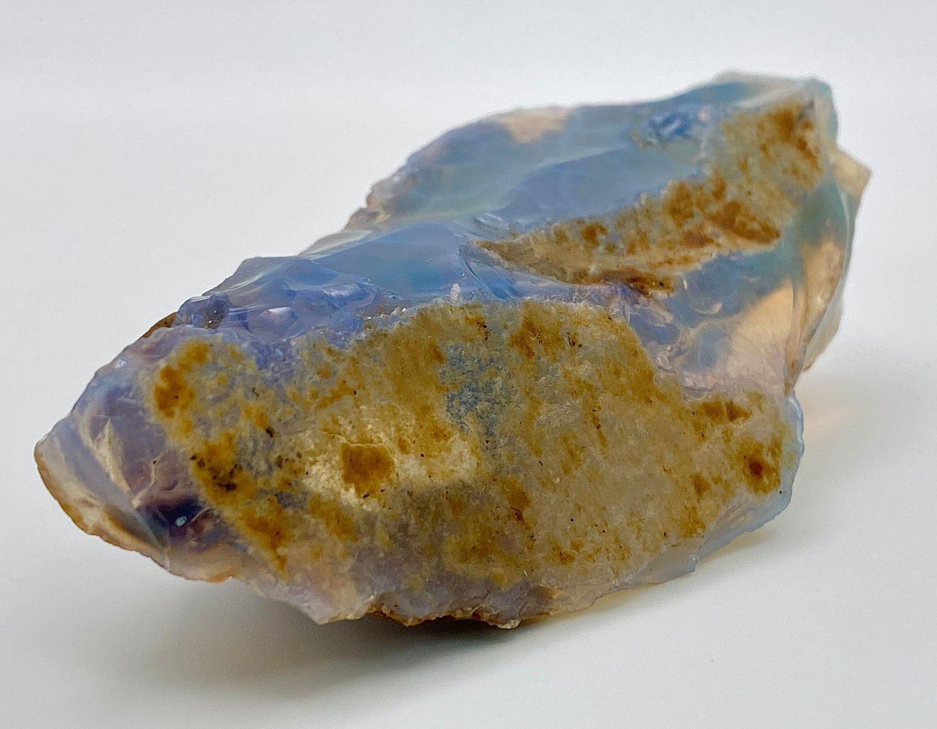 A highly collectable, large (430 carats!), totally natural (uncut and untreated) OPAL with mainly - Bild 3 aus 5