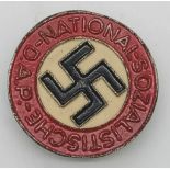 WW2 3rd Reich Ersatz (Economy Issue) NSDAP Buttonhole Badge.