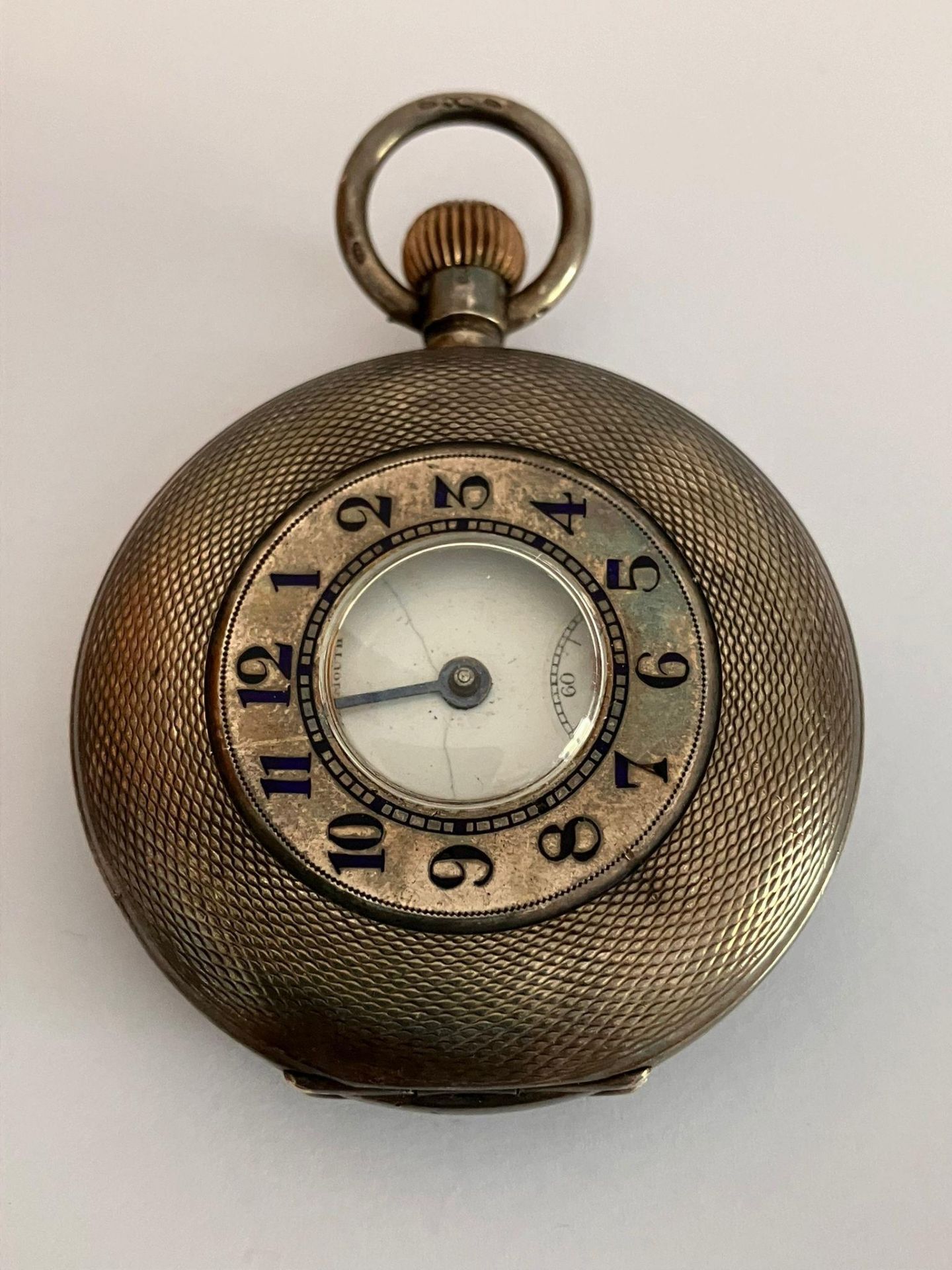 Antique SILVER OMEGA HALF HUNTER POCKET WATCH. Full Hallmark for 1912. Retailed by the Army and Navy - Bild 3 aus 7