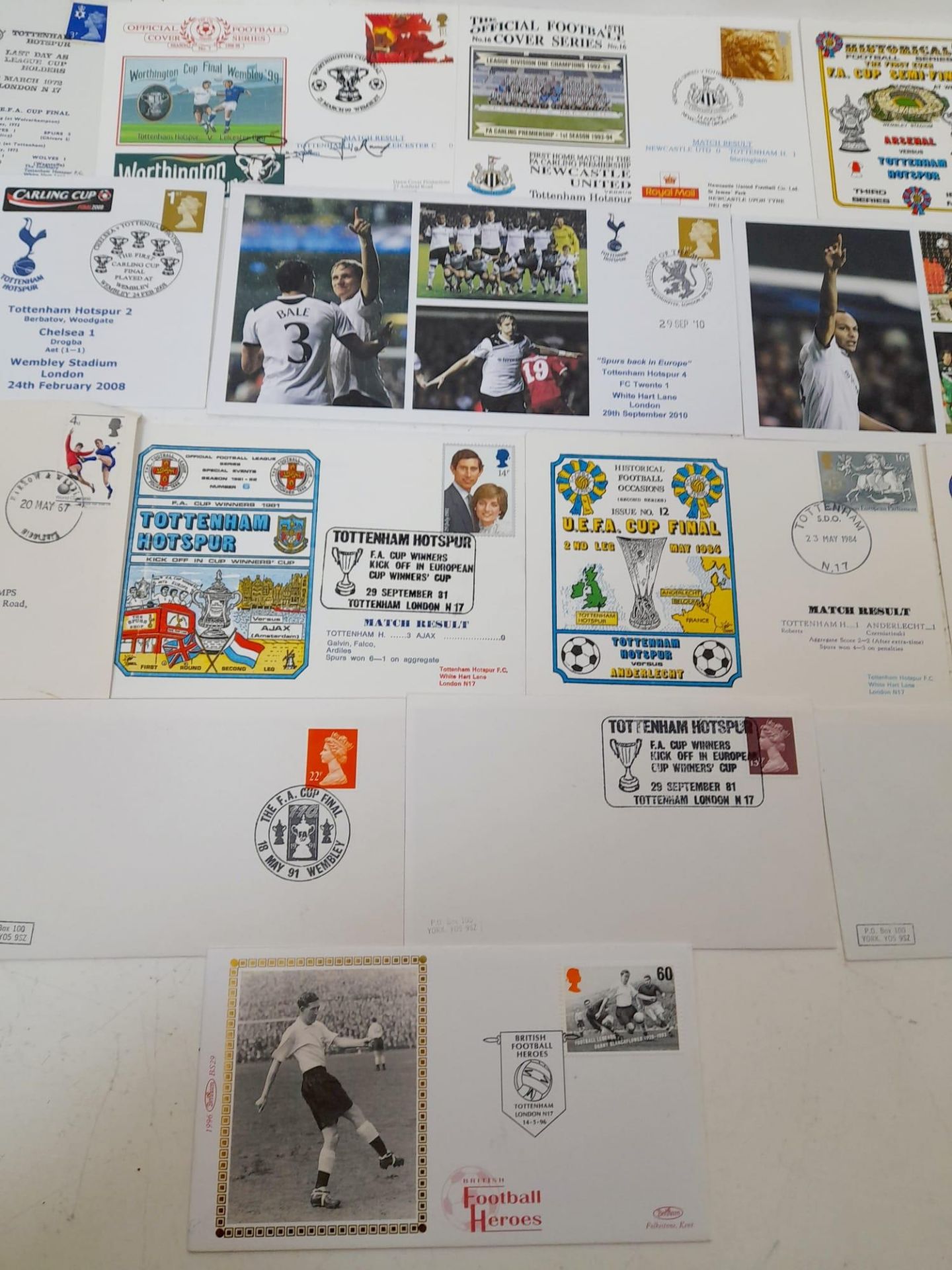 17 First Day Covers from 1967 Onwards Highlighting Major Tottenham Football Events. - Bild 4 aus 10