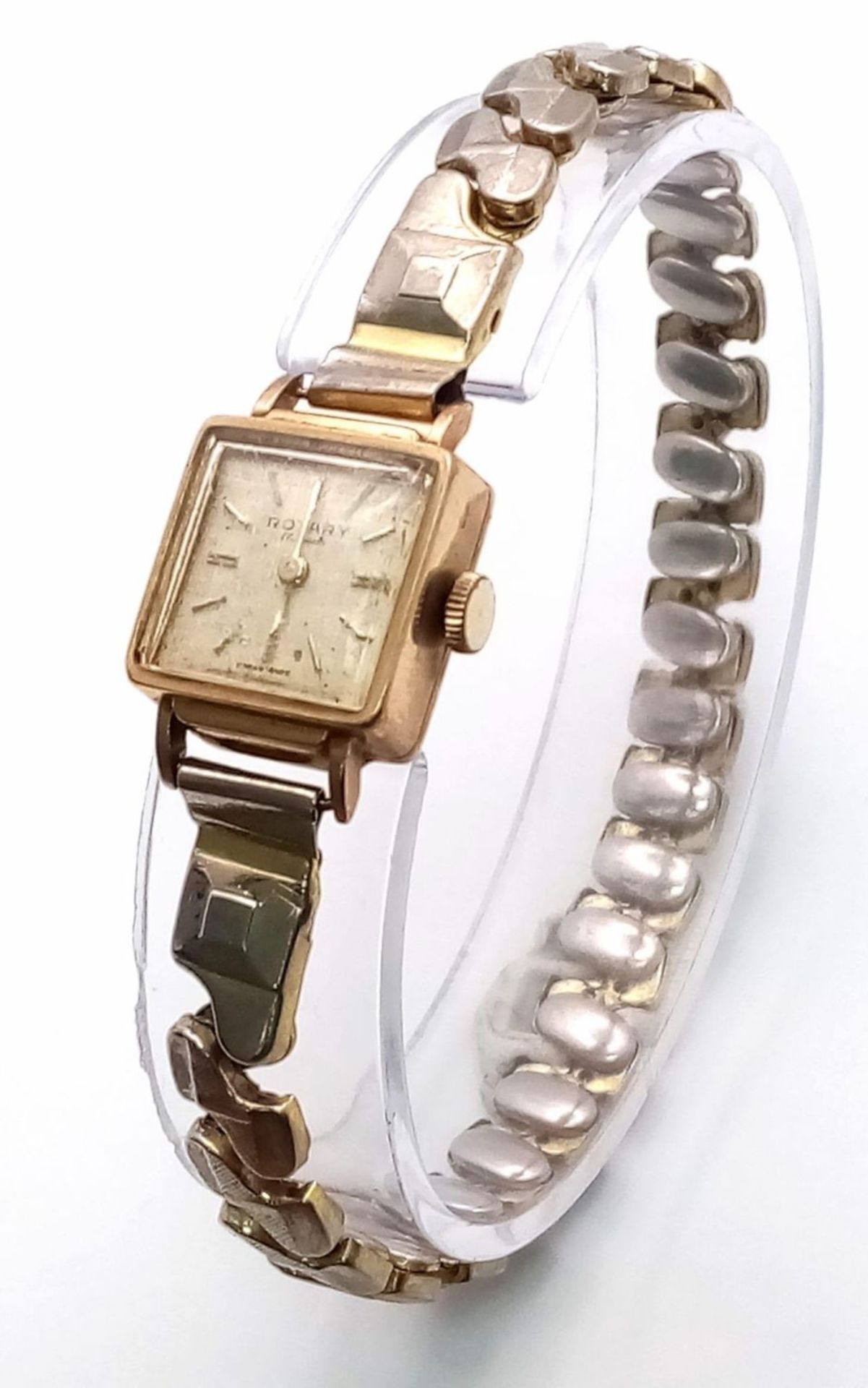 A Vintage 9K Yellow Gold Cased Rotary Ladies Watch. Not currently working so a/f. 14.5g total - Image 7 of 10