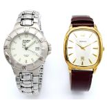 Two Different Style Sekonda Quart Gents Watches. Both in good condition and working order.