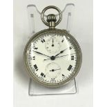 Vintage chronograph pocket watch working but no guarantees