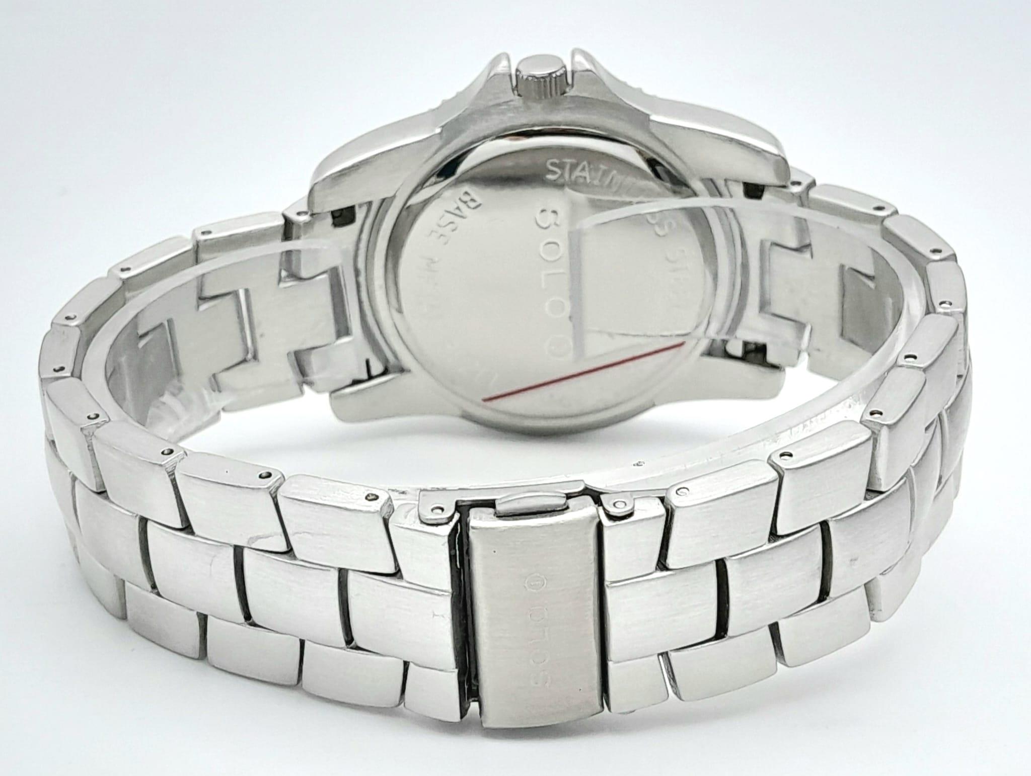 A Men’s Stainless Steel Date Watch by Solo. 42mm Case. New Battery Fitted April 2024. Comes with its - Image 7 of 15