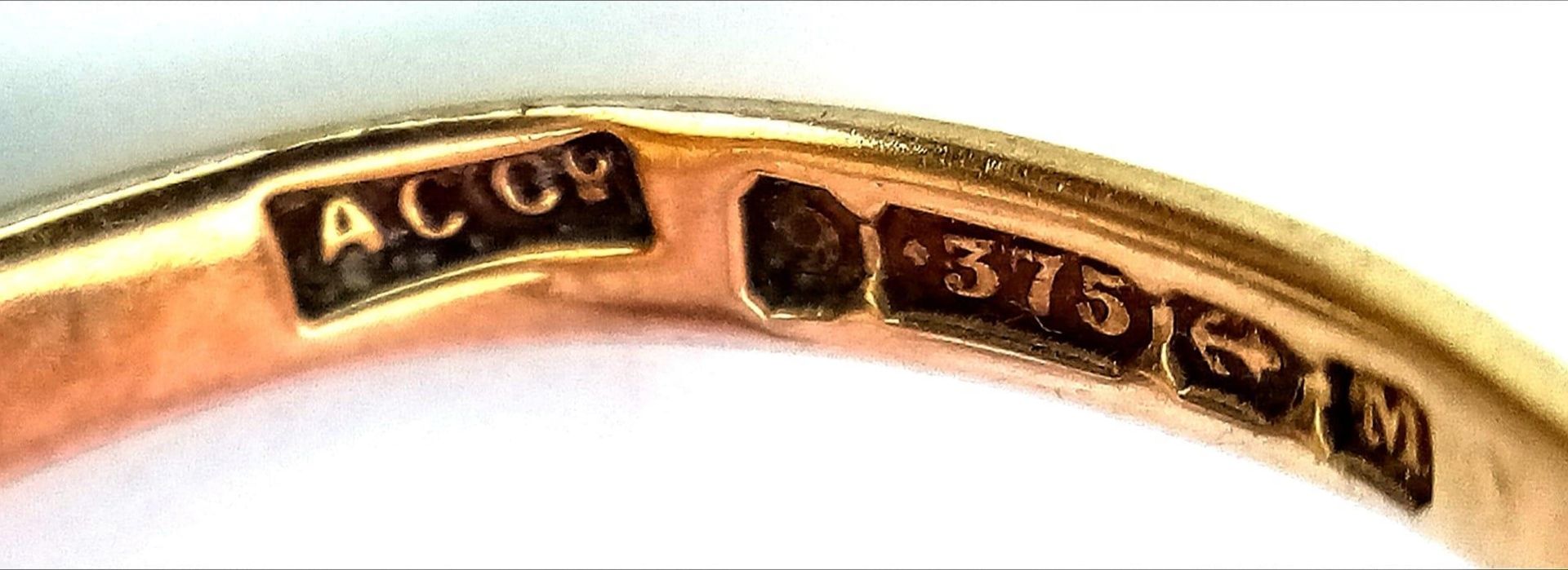 A Vintage 9K Yellow Gold Signet Ring. Size S. 3.7g weight. - Image 6 of 6