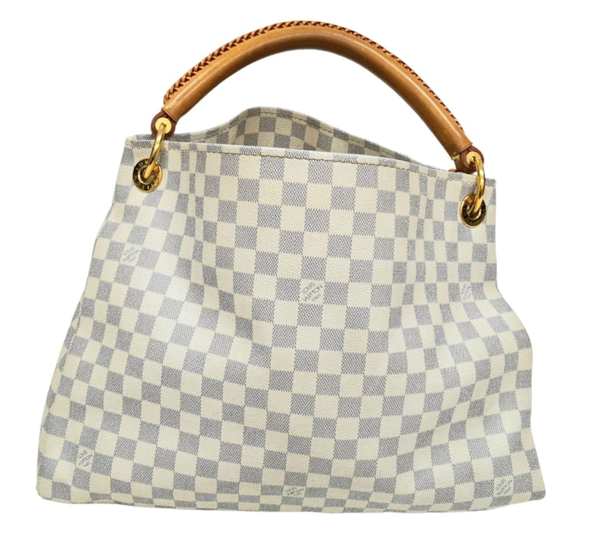 A Louis Vuitton Artsy Damier Azur Canvas Bag. Leather Exterior with Gold-tone Hardware, Short - Image 3 of 7
