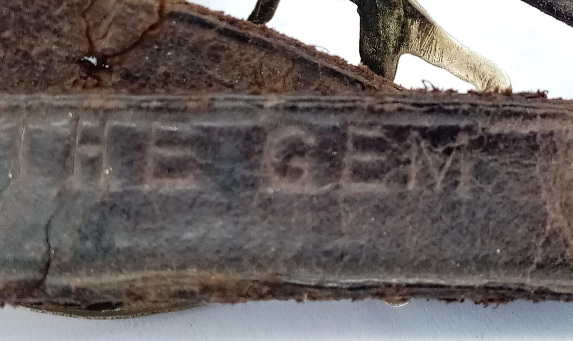 WW1 British Officers Trench Watch Strap Face Protector know as the Shrapnel Cover. The strap has had - Image 5 of 5