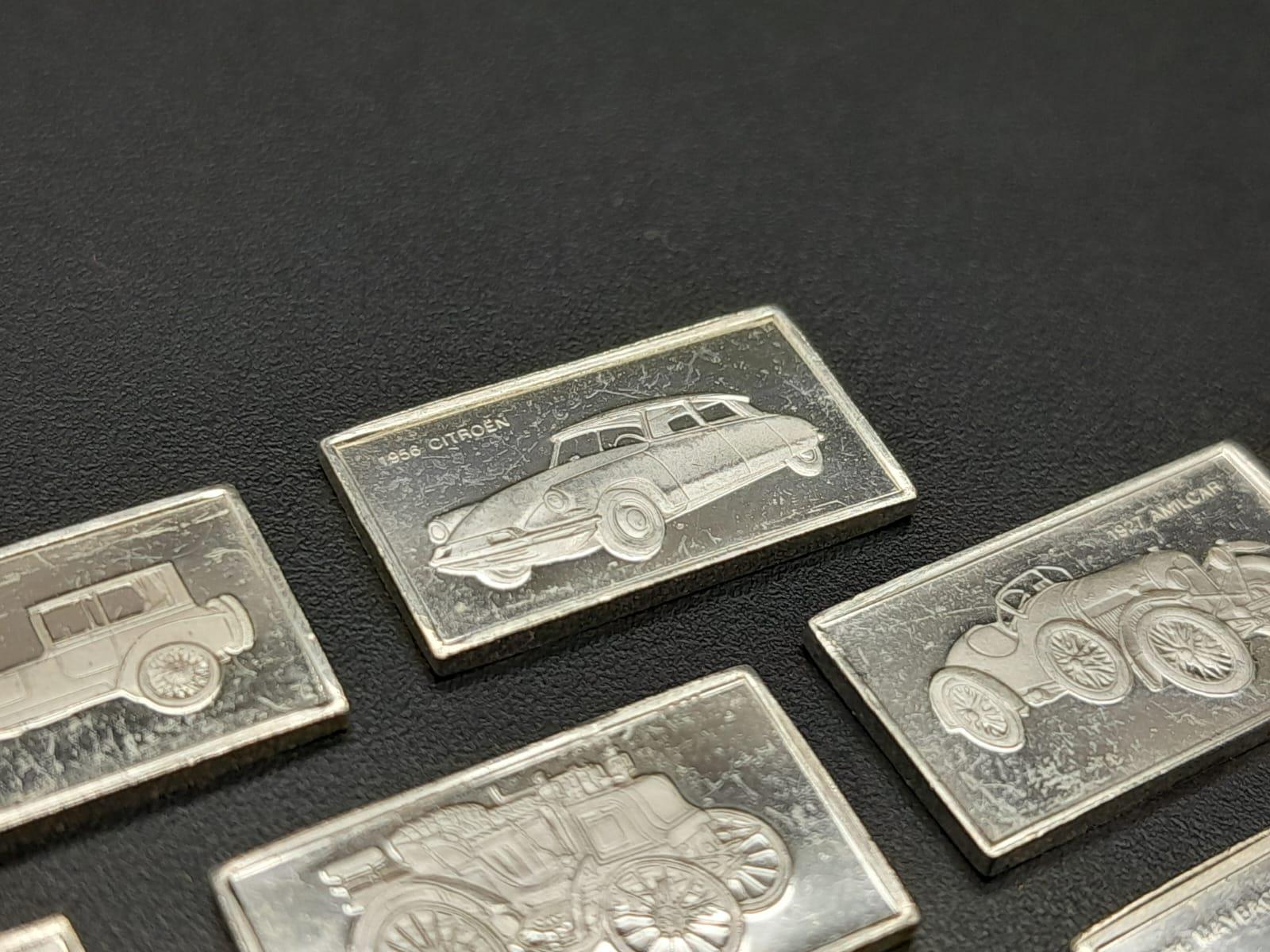 A Selection of 8 Sterling Silver European Car Manufacturer Plaques - Citreon, Mayback, Hispano- - Image 12 of 26