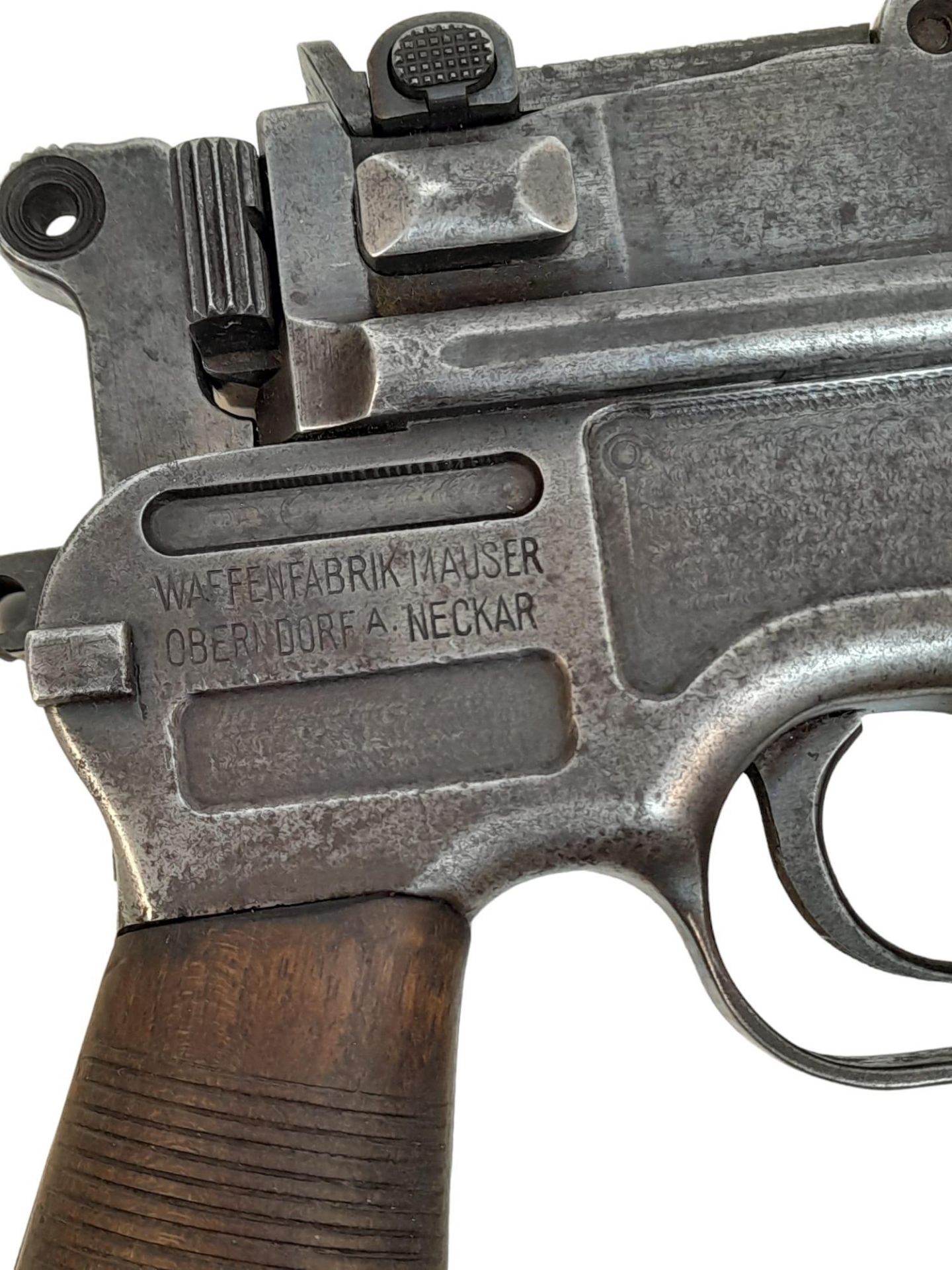 An Antique Deactivated 1916 German 'Broomhandle' Mauser Pistol. In total original condition, with - Bild 3 aus 9