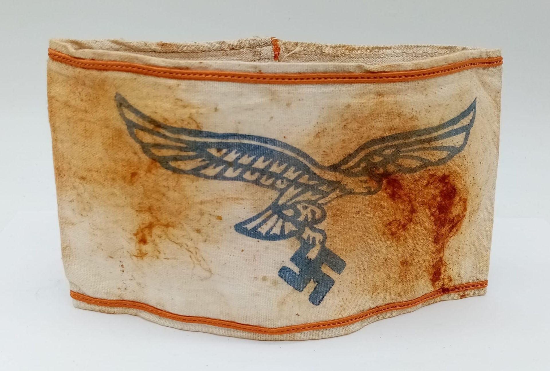 WW2 German Luftwaffe Flakhelfer (Flak Helper) Arm Band. Worn by civilian volunteers helping to