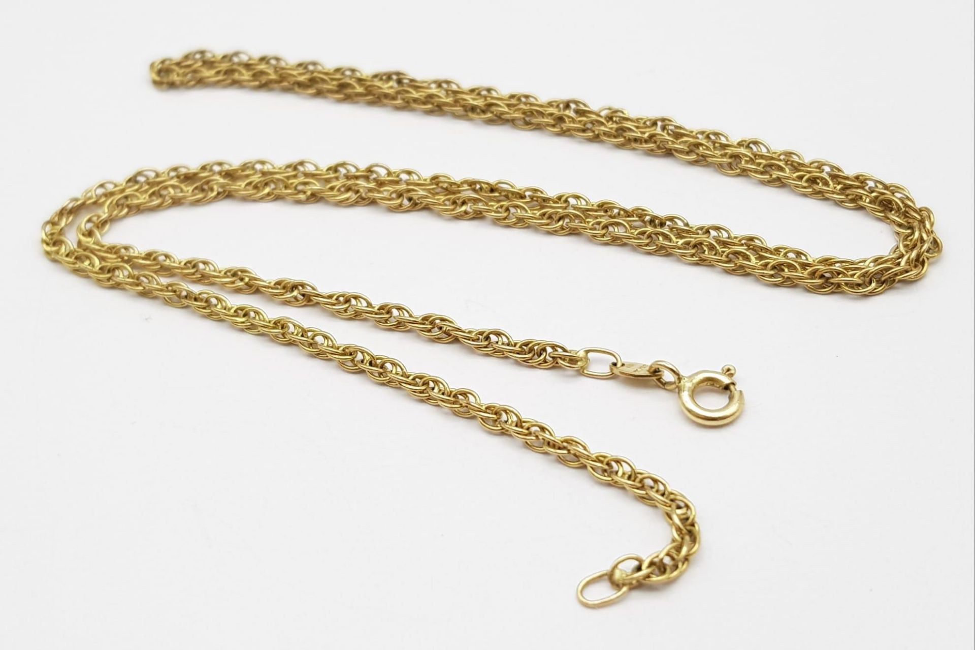 An Italian 9K Yellow Gold Intricate Link Necklace. 50cm. 5.95g weight. - Image 7 of 9