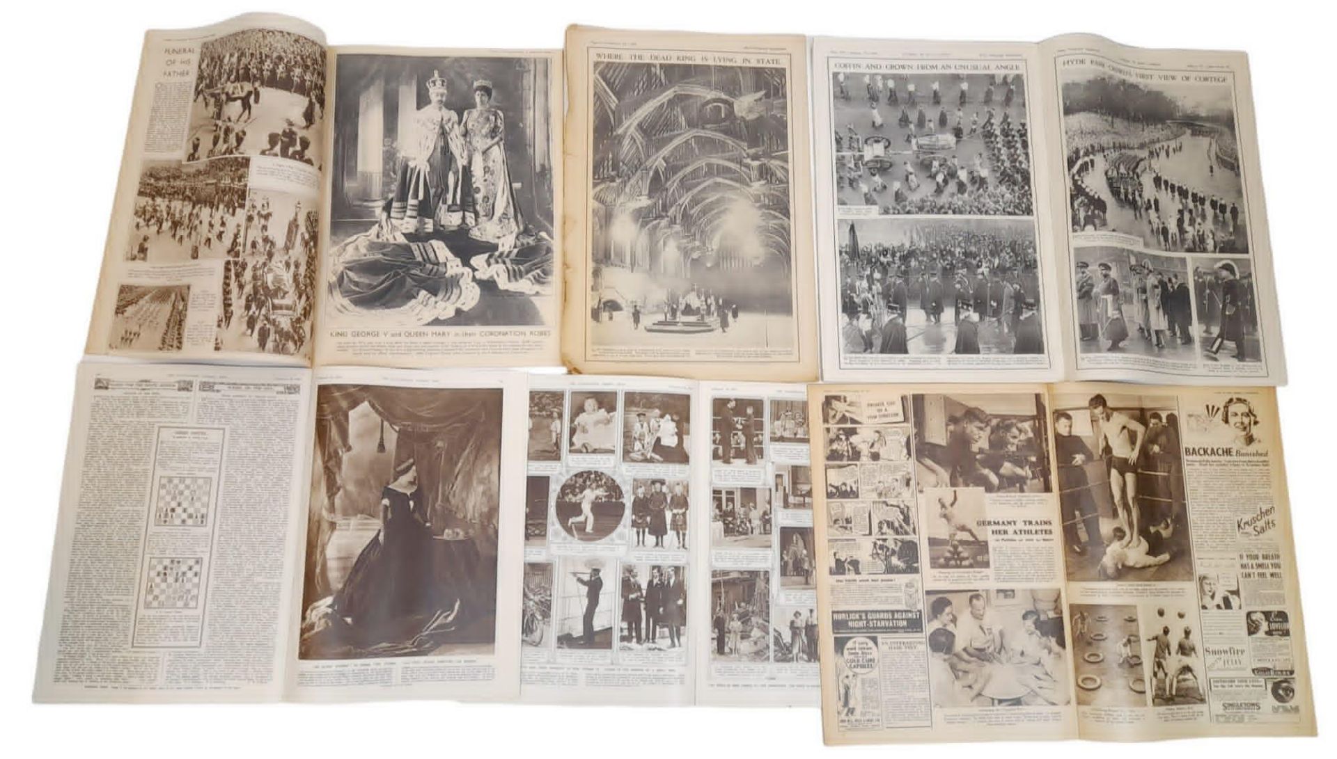 A Selection of Vintage copies of Newspapers and Magazines Marking the Deaths of King George V and - Bild 4 aus 10