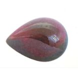 A Sealed 8.43ct Pear Cabochon Rhodolite Garnet Gemstone - Comes with the AIG Certificate. ref: ZK