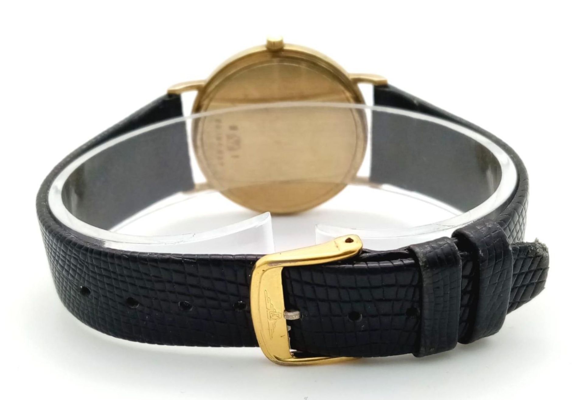 A very elegant, slimline, 9 K yellow gold, LONGINES - PRESENCE watch, 32 mm case, white dial with - Bild 11 aus 16