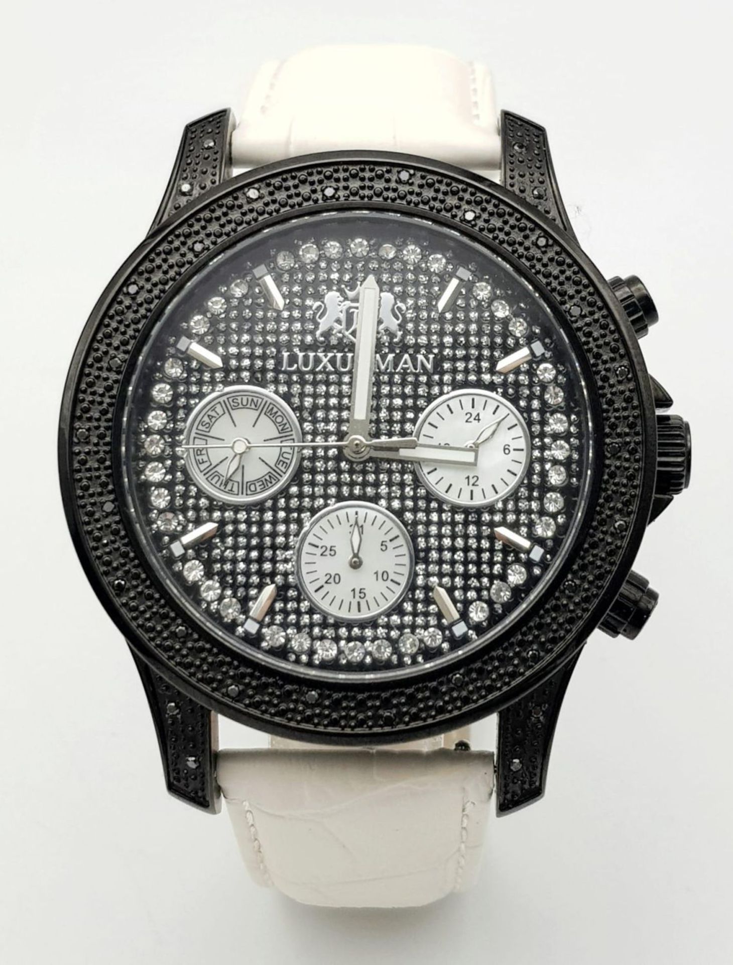 A Luxerman Raptor Gents Diamond Watch. Three different bracelets to choose from. Diamond case - - Image 3 of 12
