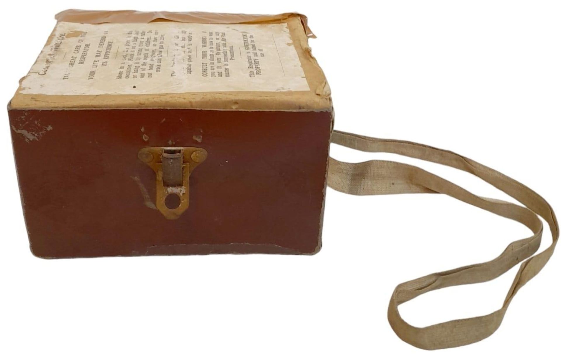 A WW2 ‘Wiltshire Council’ Issued Civil Defence Gas Mask/Respirator in its Carry box with