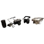 A Selection of Vintage 35mm and Digital Cameras - Please see photos for finer details. A/F.