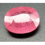 A 6.61ct Africa Natural Ruby, in the Oval Faceted cut. Comes with the AIG Certificate. ref: ZK 050