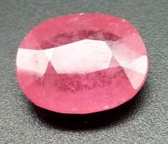 A 6.61ct Africa Natural Ruby, in the Oval Faceted cut. Comes with the AIG Certificate. ref: ZK 050