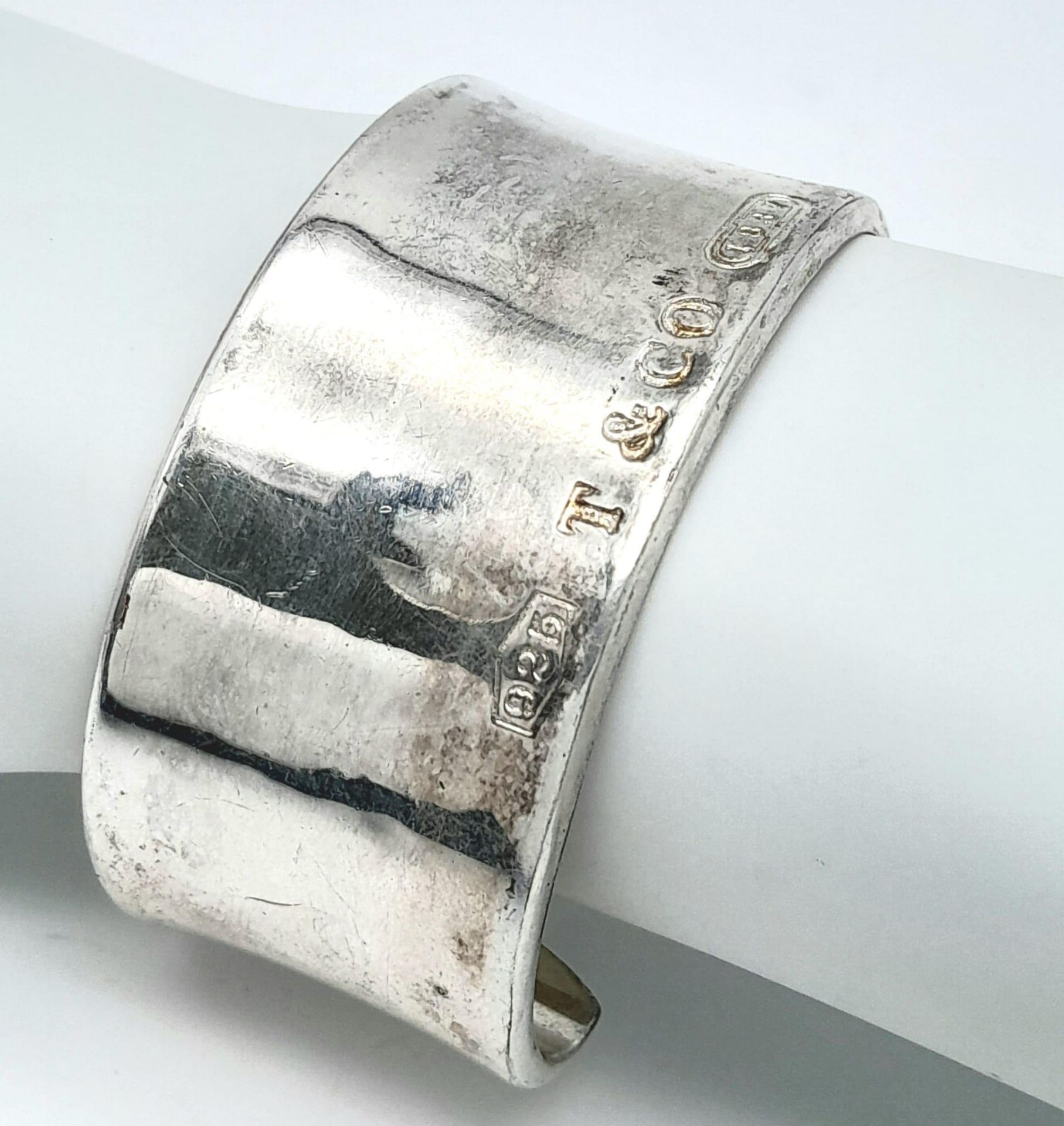 A 925 Silver Tiffany Cuff Bangle. 70g - Bild 3 aus 7