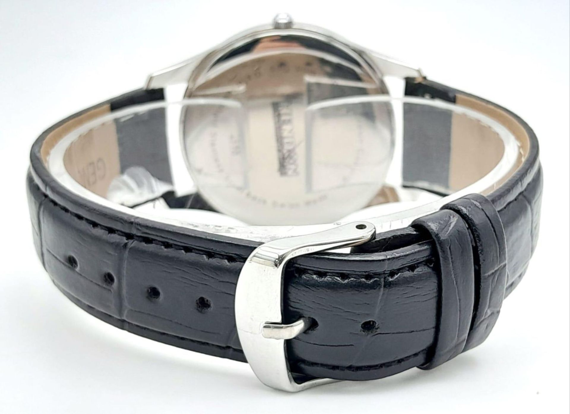 A Royal Air Force Quartz Gents Watch. Black leather strap. Stainless steel case - 38mm. White dial - Image 5 of 9