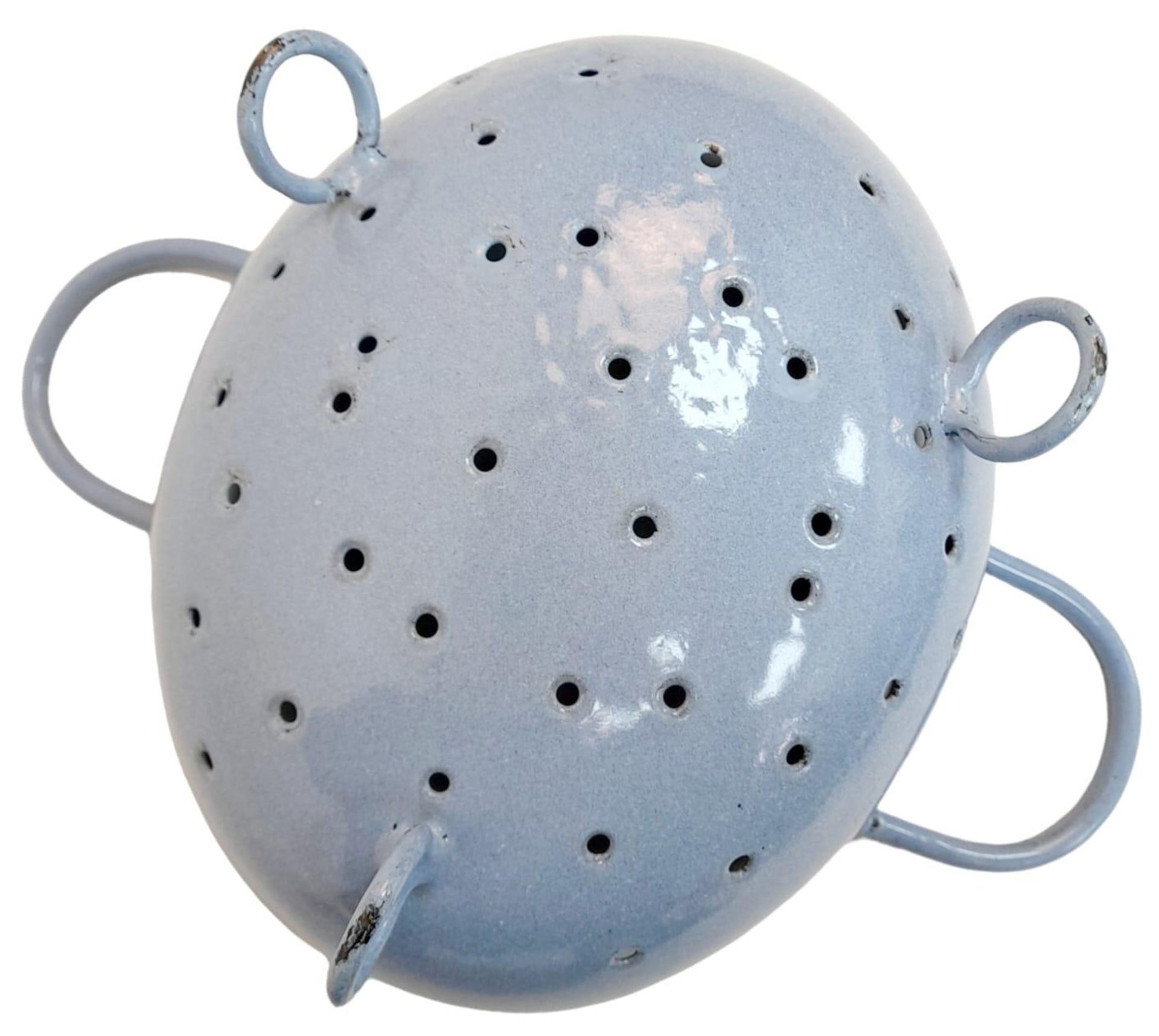 Enamel Colander Made from a German Paratroopers Helmet. 1933 - Bild 4 aus 5